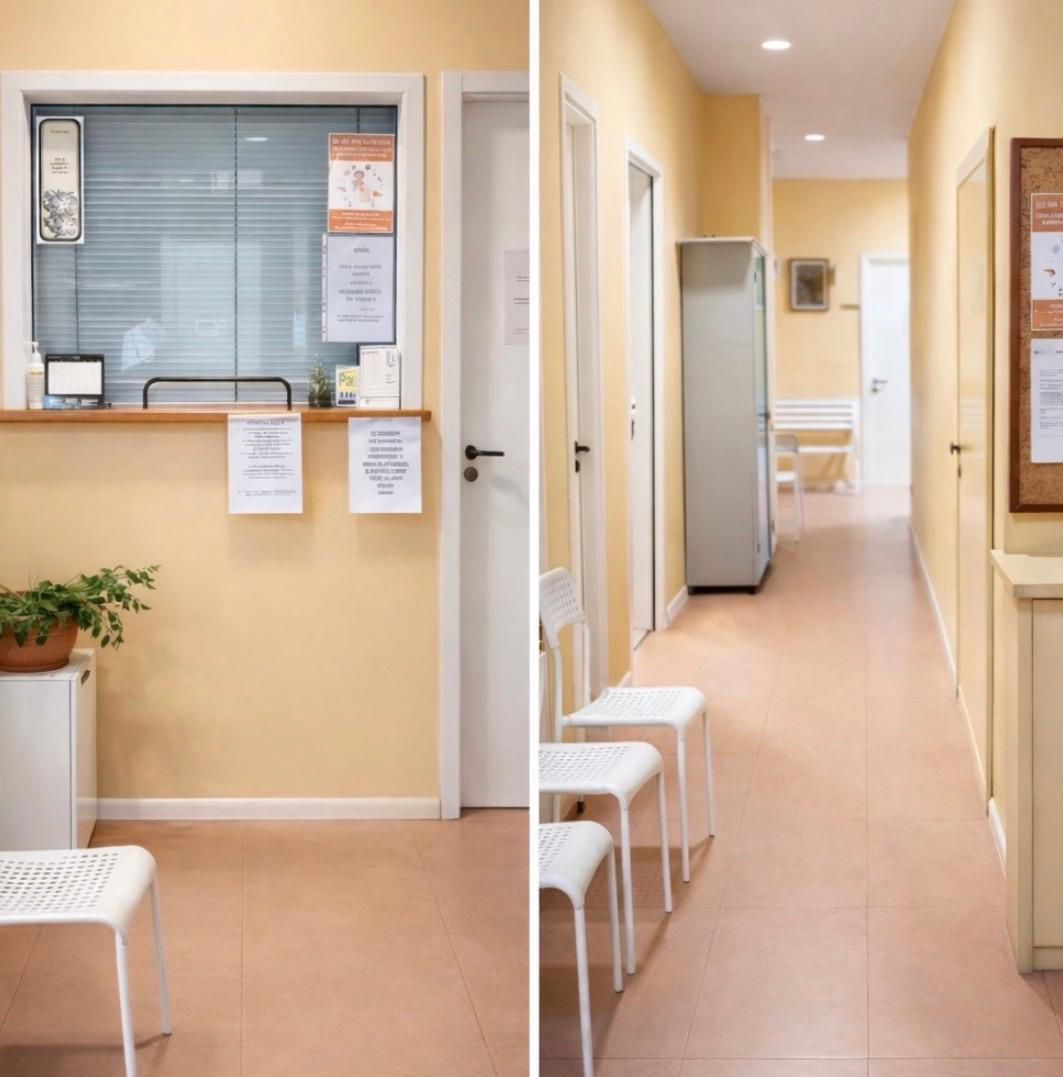Sala d'attesa e corridoio dello studio