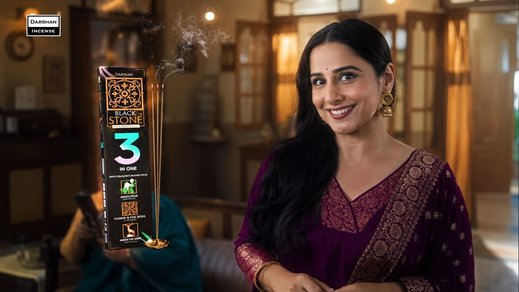 Darshan Incense Black Stone 3 in One ad film