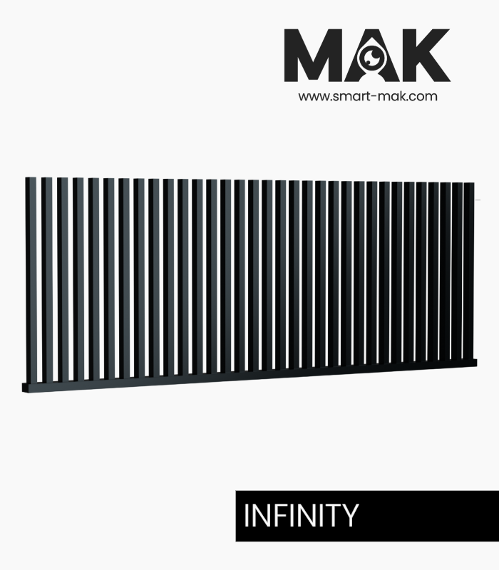 Aluminium Zaun INFINITY – Premium Stelenzaun 60×40 mm