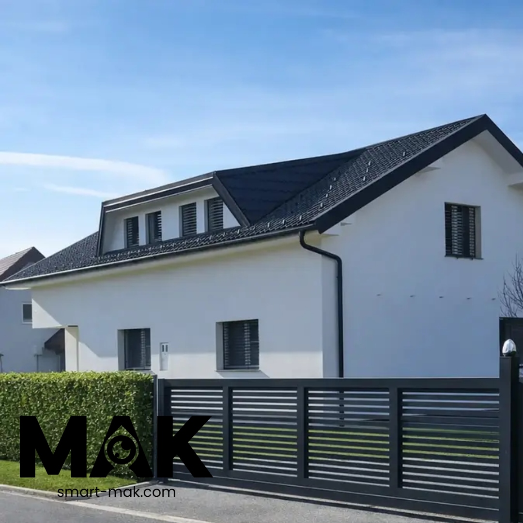 MAK Aluminium Schiebetor mit breiten Lamellen – Referenz