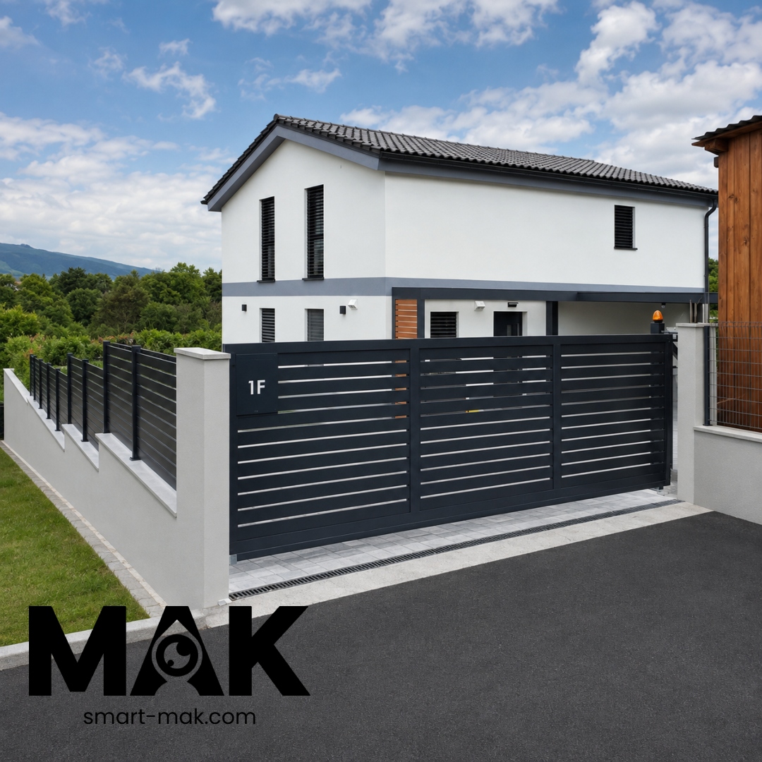 MAK Aluminium Schiebetor 1F Einfahrtstor Anthrazit – Referenz