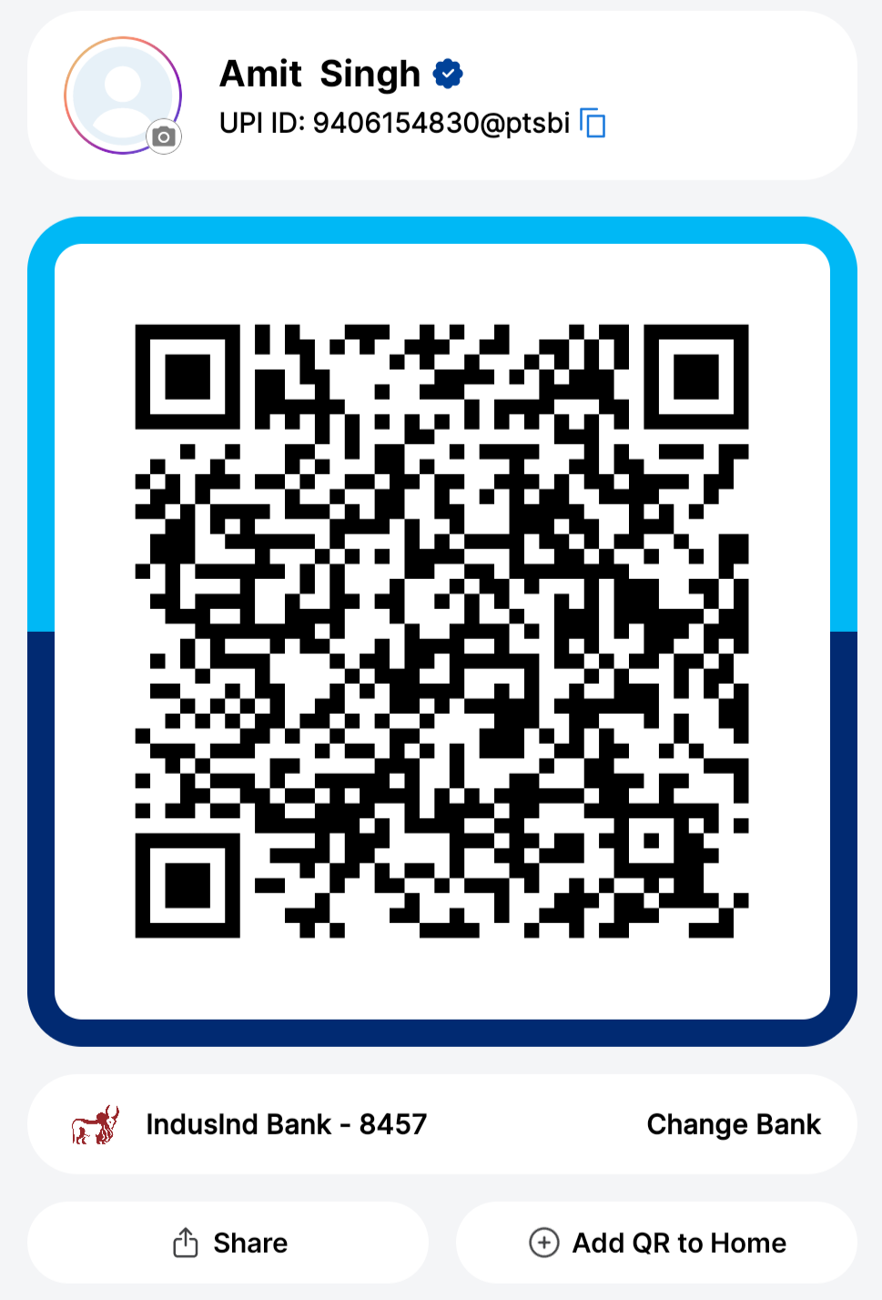 Scan to donate via UPI