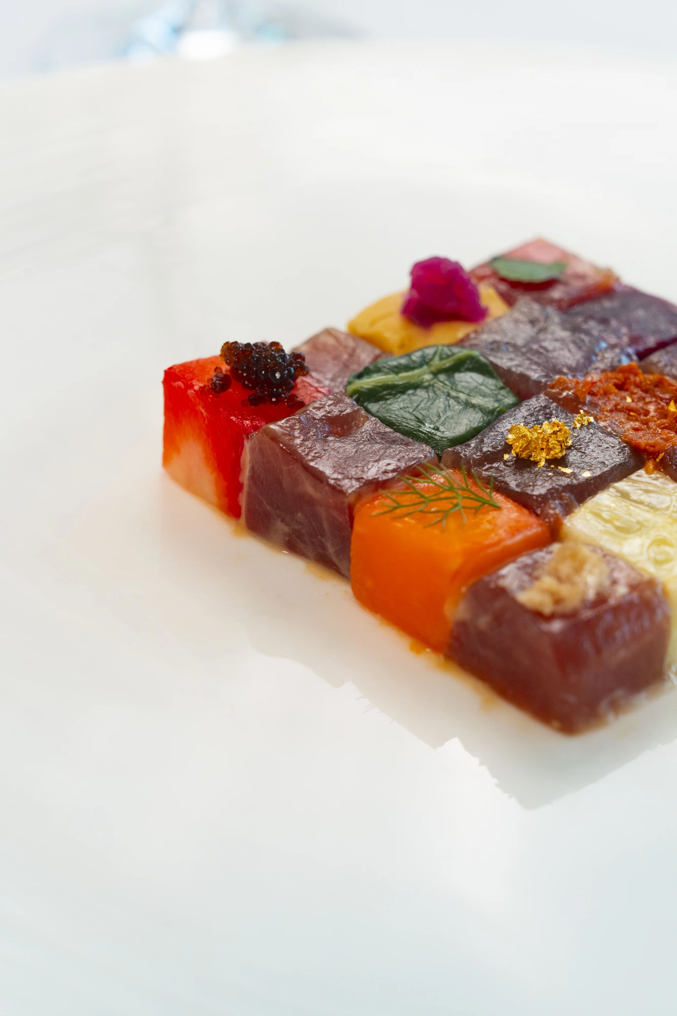 Piatto d'autore dello Chef Daniele Succi — mosaico di tonno