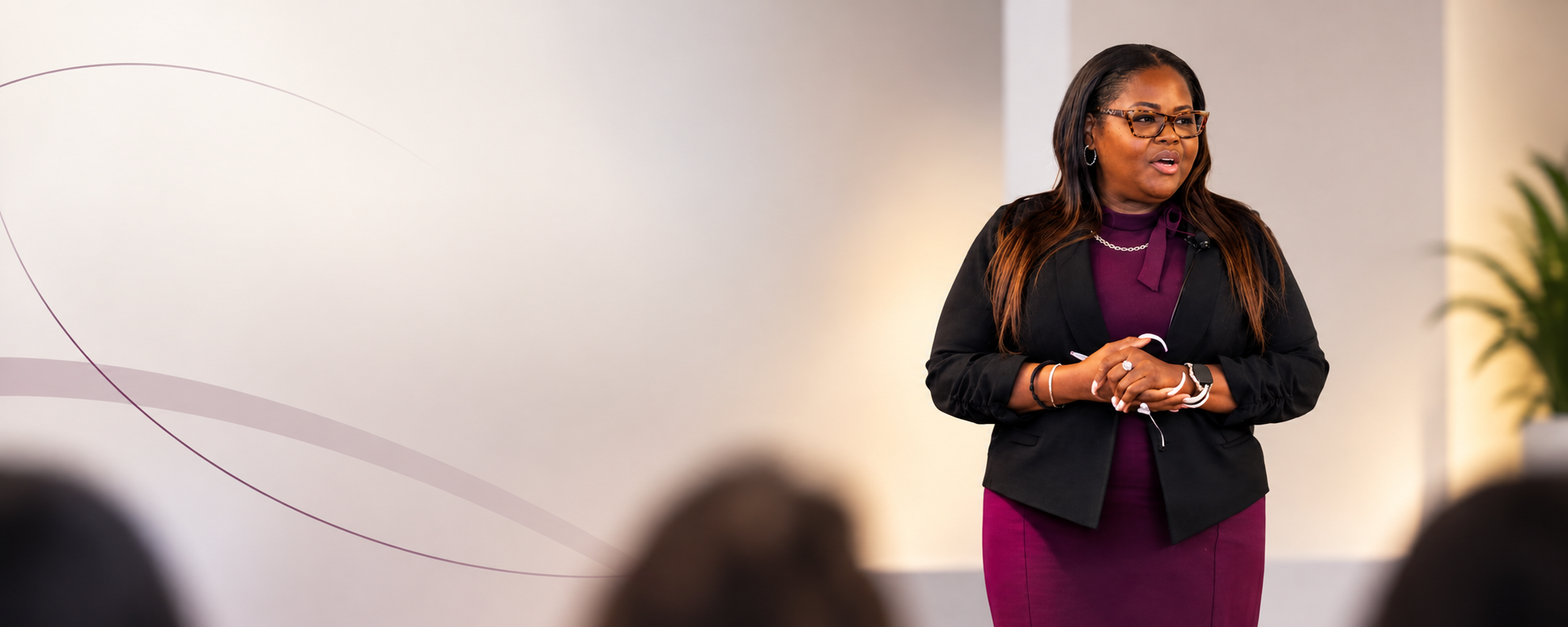 Janiece A. Jean Baptiste speaking