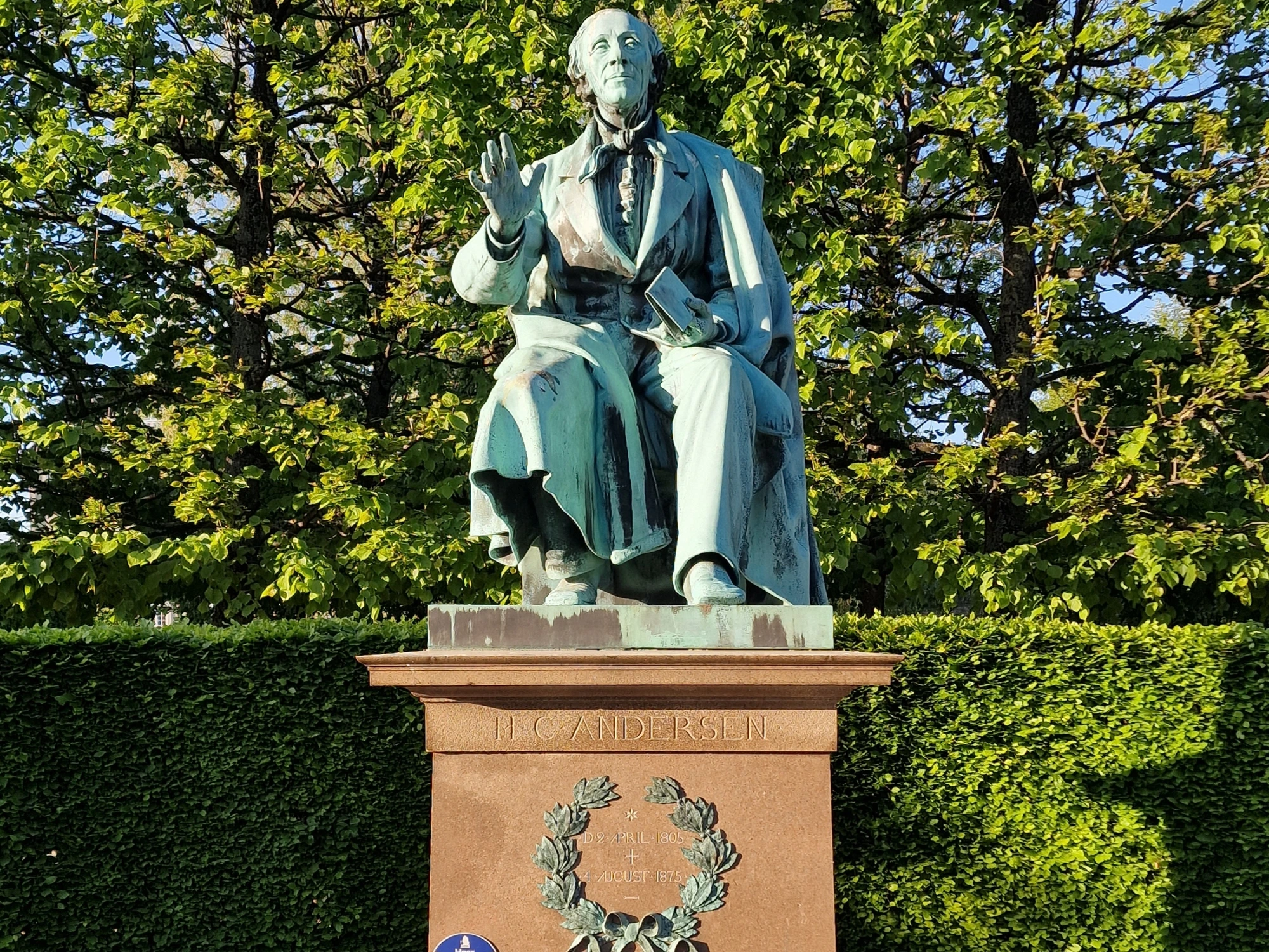 H.C. Andersen statue in Kongens Have, Copenhagen