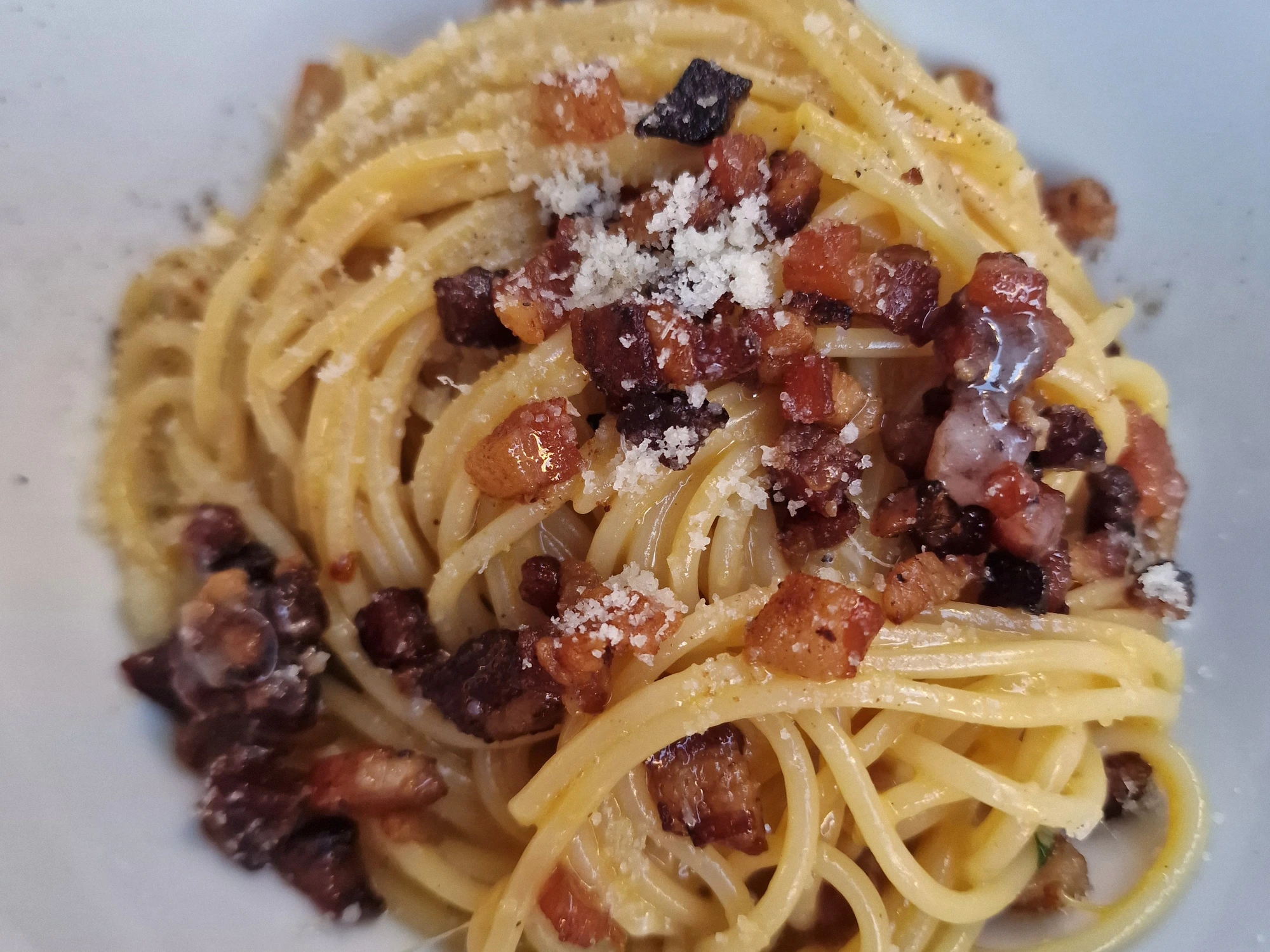 A plate of fresh pasta served for dinner in Copenhagen