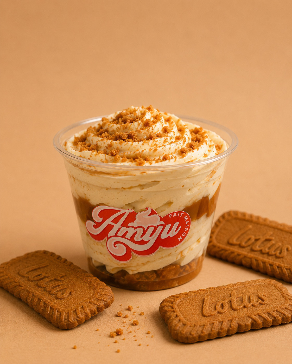 Tiramisu Caramel Beurre Salé Spéculoos — dessert artisanal fait maison Amyu, Carcassonne