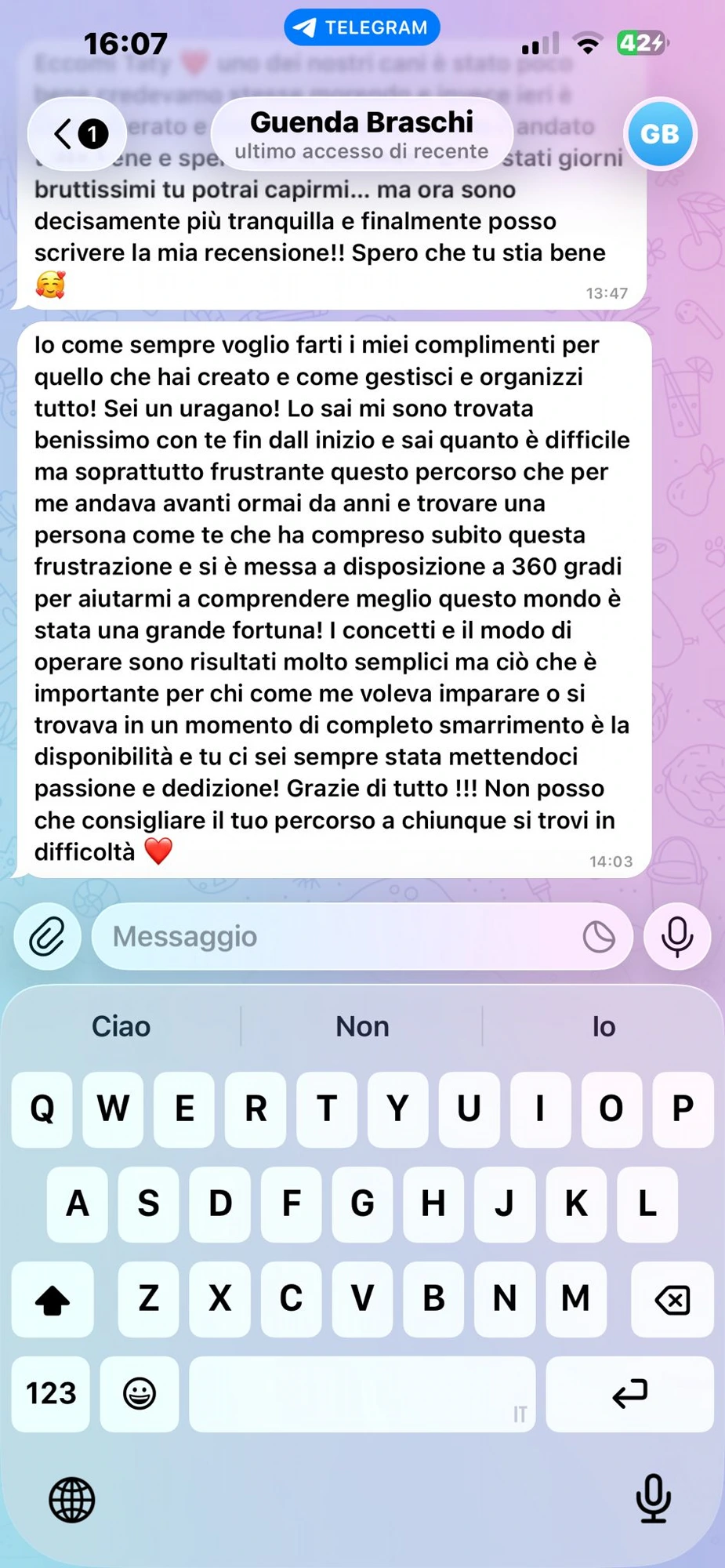 Testimonianza studente 5