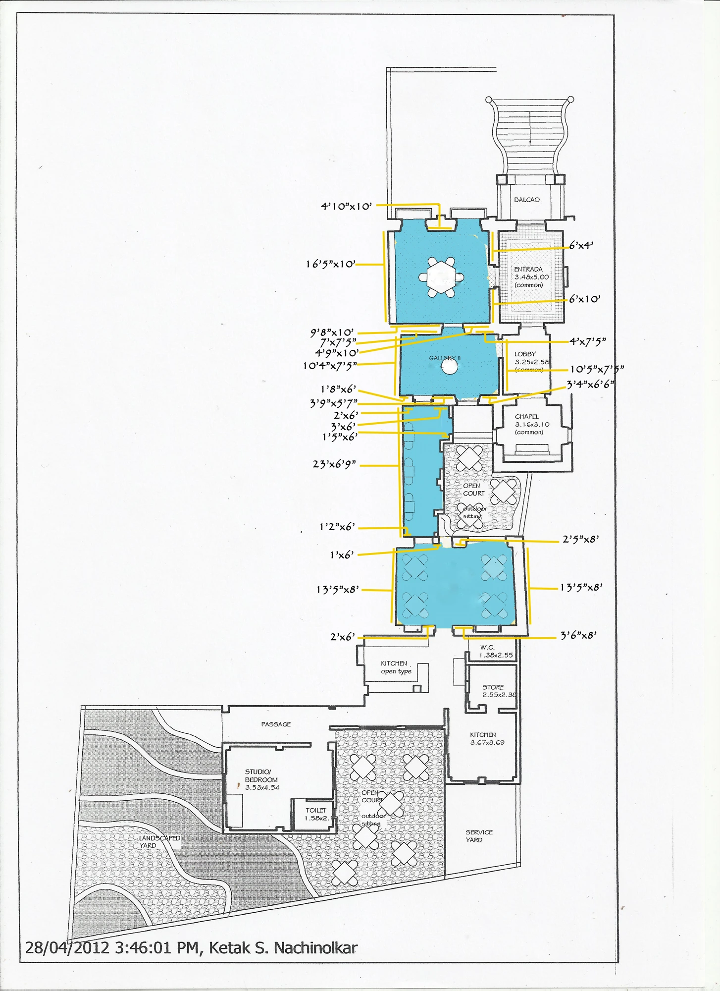 Carpe Diem Goa — gallery halls floor plan