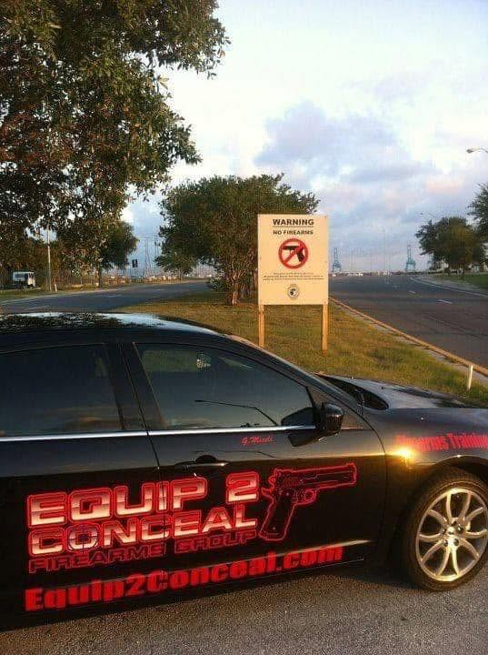 Equip 2 Conceal Firearms Group branded vehicle