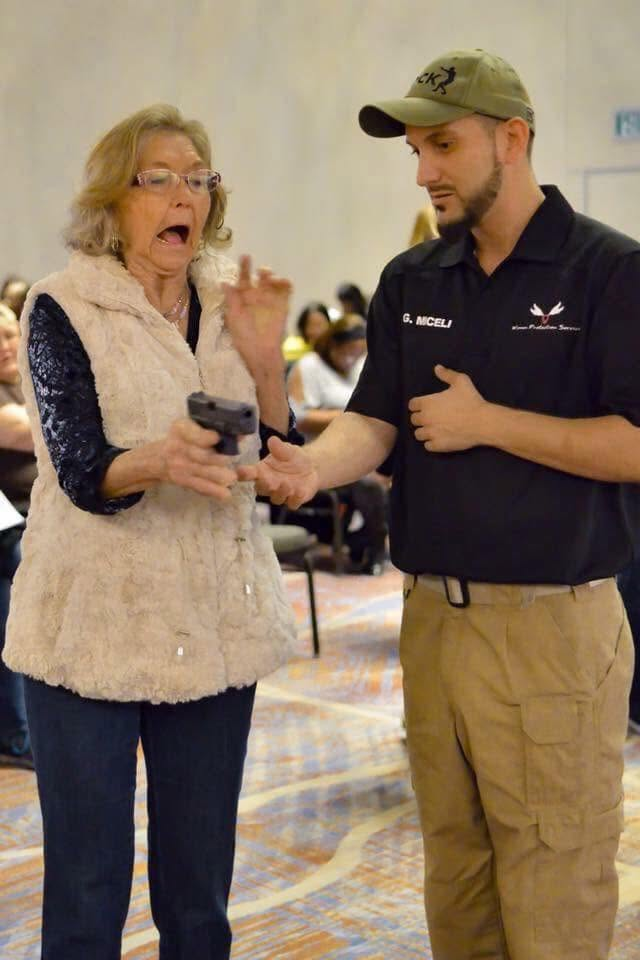 Greg teaching a senior in a CWP class