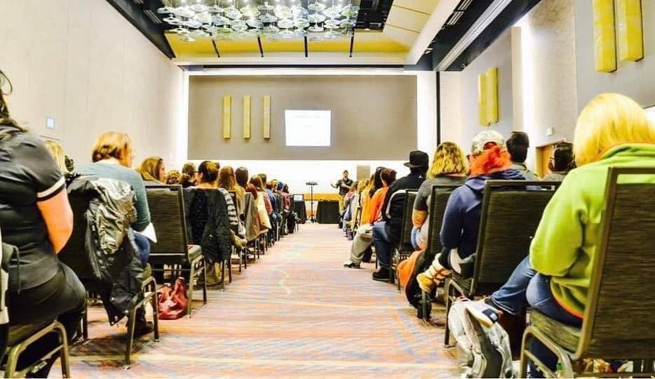 Packed CWP class audience — front view