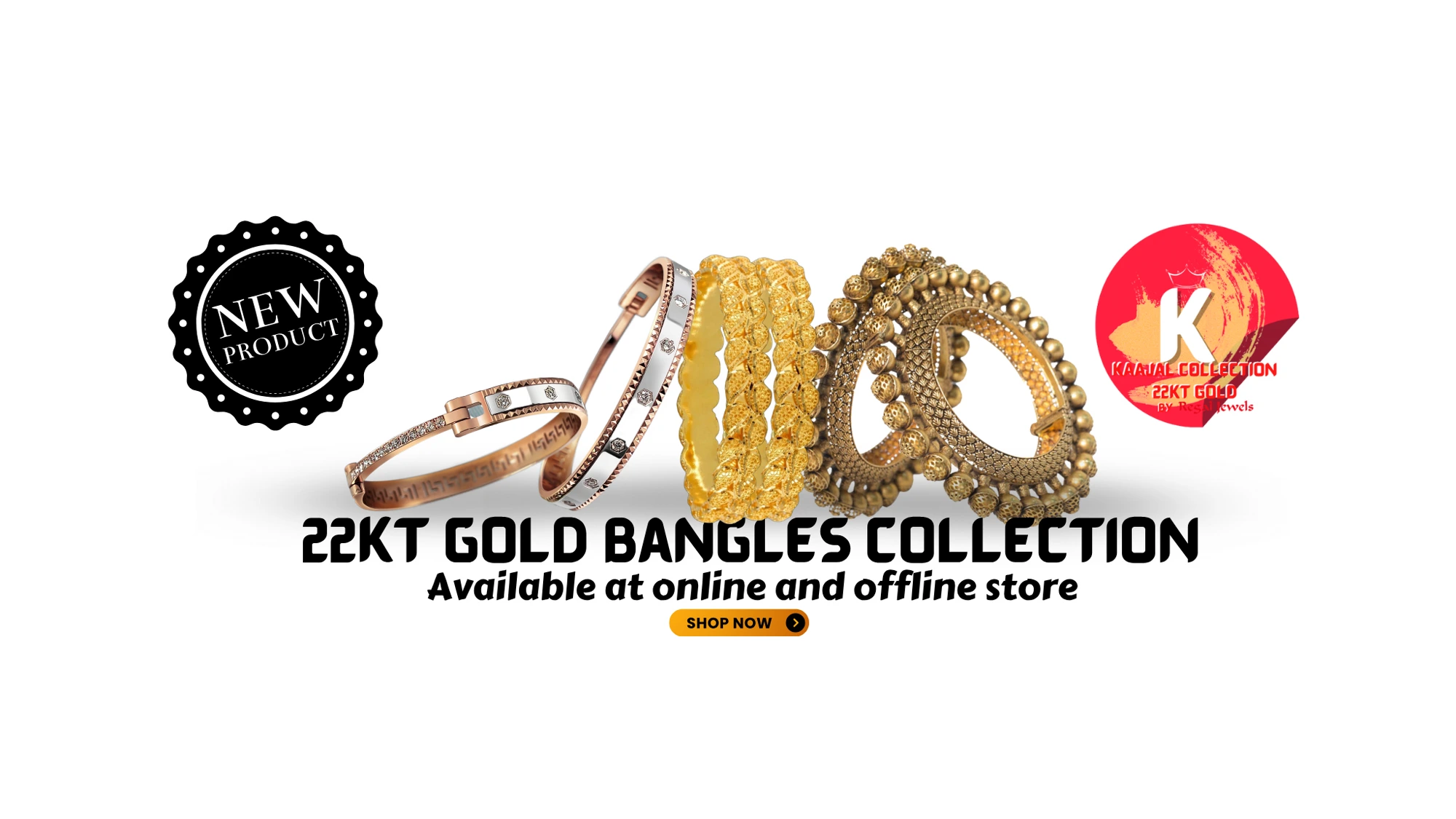 22kt gold bangles collection — new at Regal Jewels