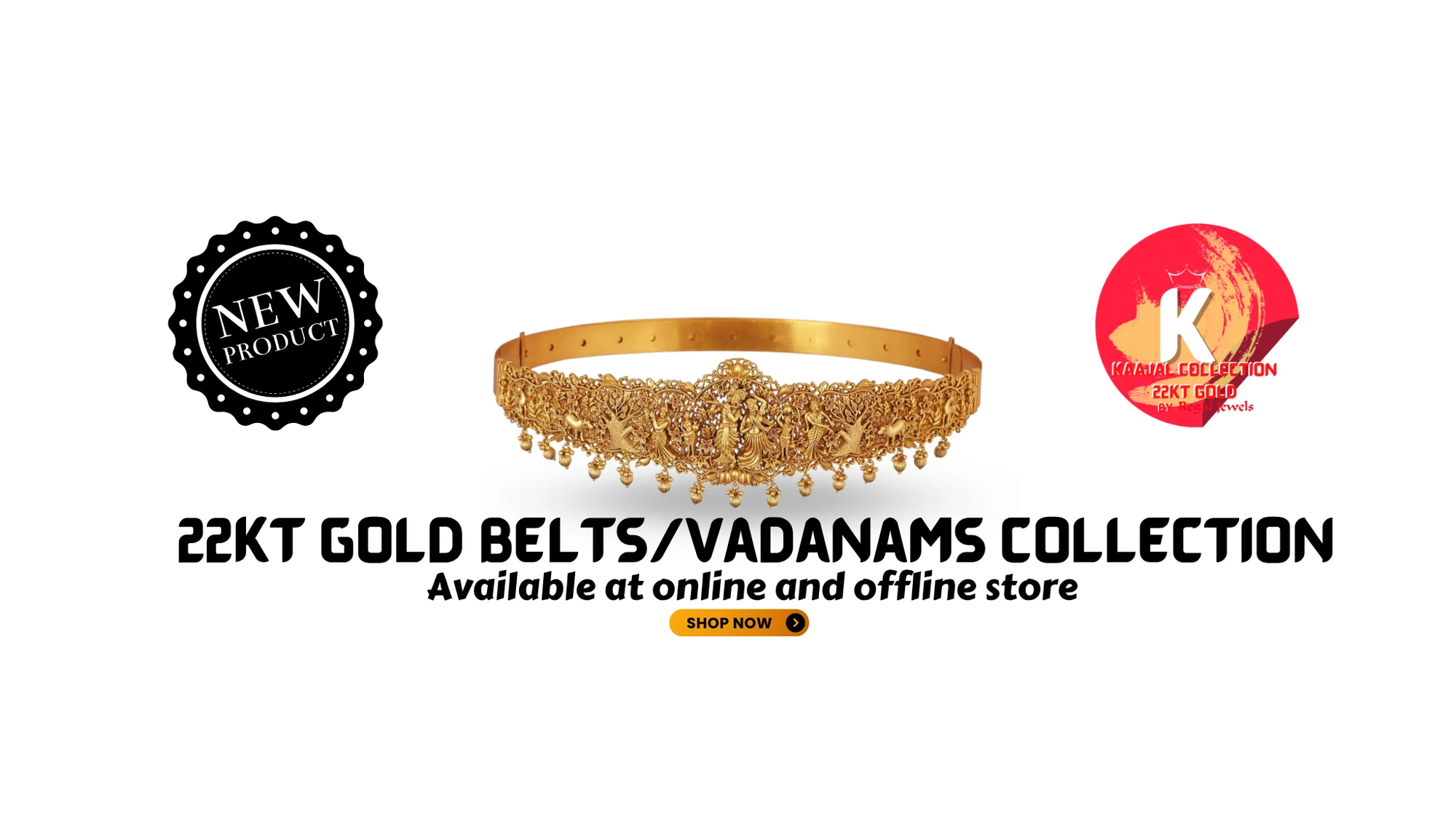 22kt gold belts and vadanams collection — new at Regal Jewels