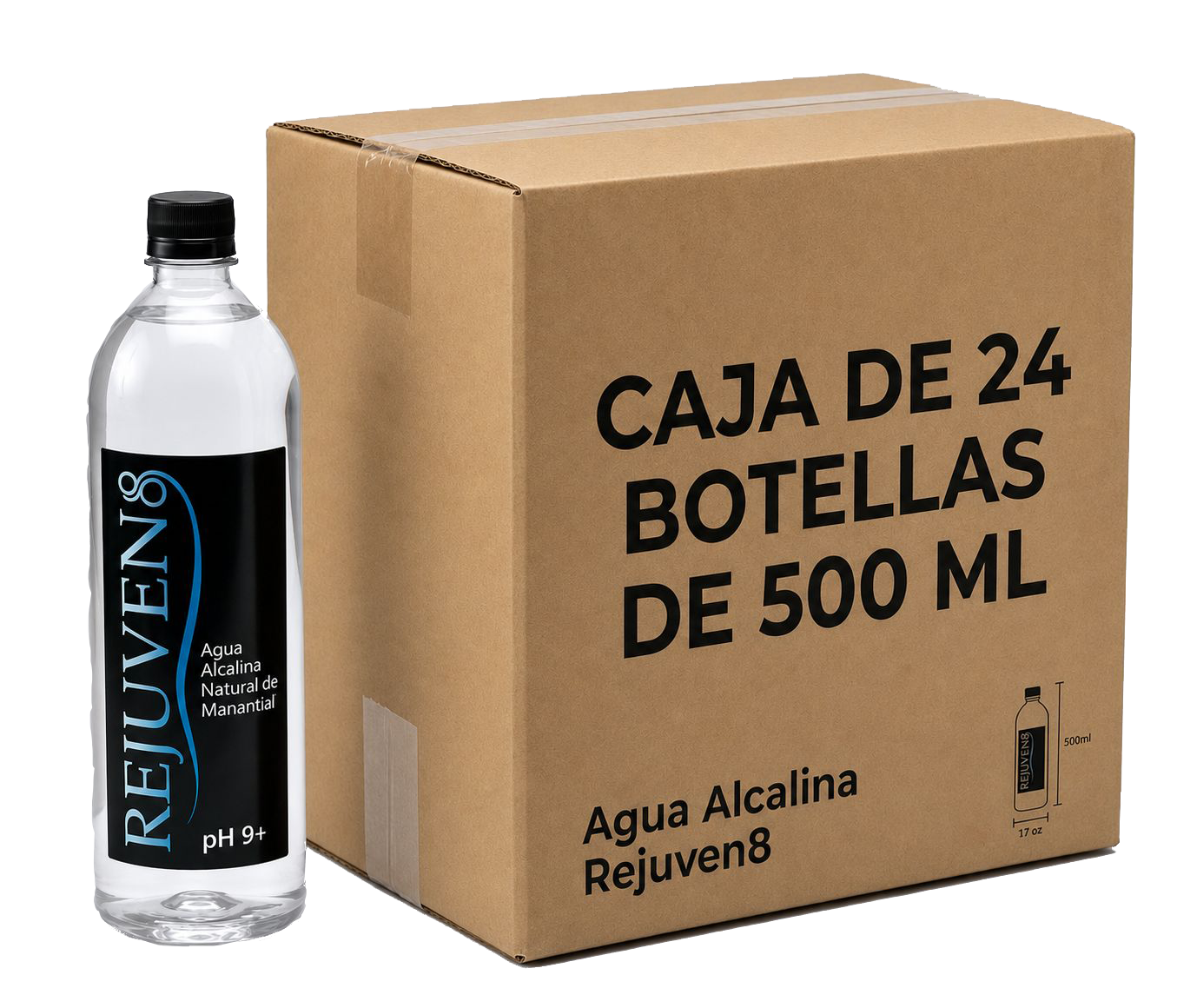 Agua Alcalina Rejuven8 Caja 24