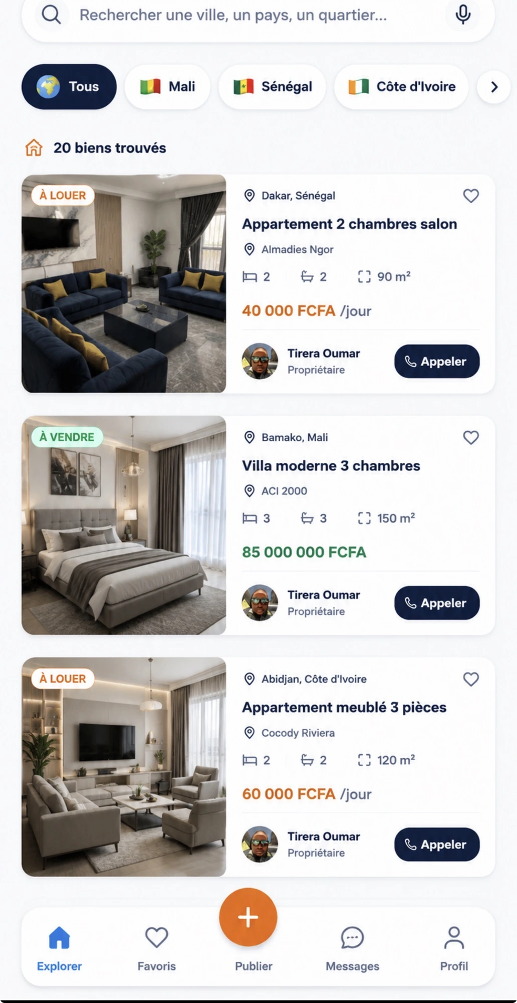 Aperçu de l'application Une Maison Pour Tous