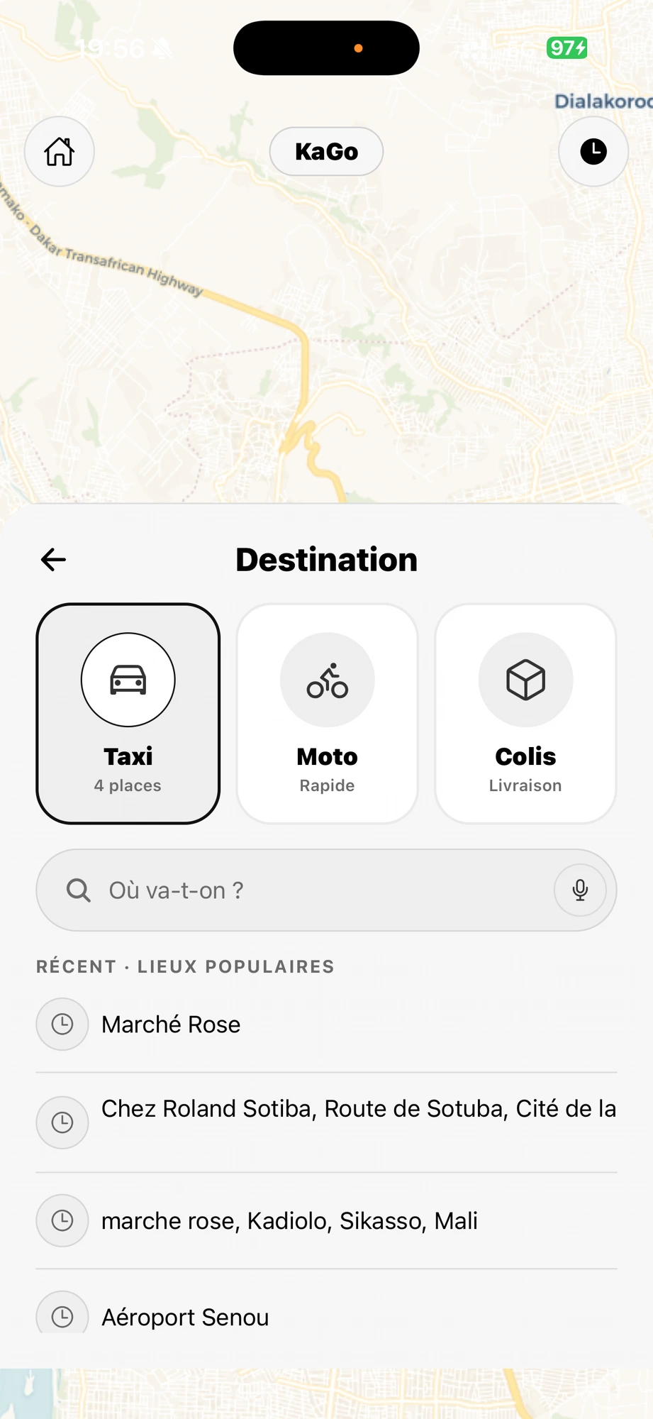 Aperçu de l'application KaGo