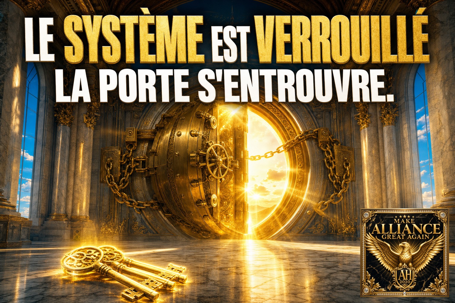 LE SYSTÈME EST VERROUILLÉ : LA PORTE S'ENTROUVRE