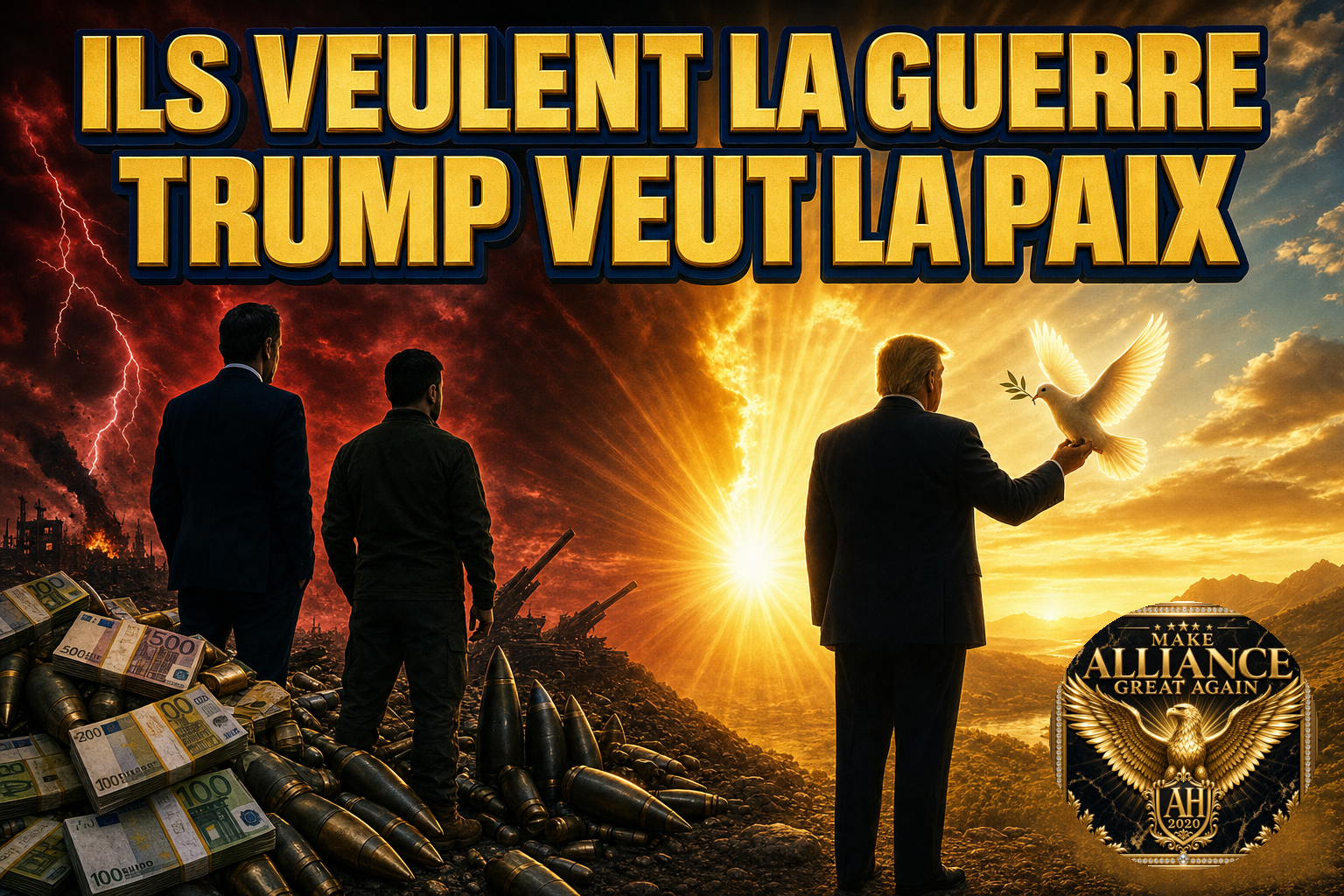 ILS VEULENT LA GUERRE. TRUMP VEUT LA PAIX.
